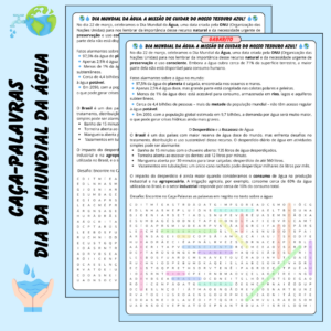 Caça-Palavras – Dia Mundial da Água: A Missão de Cuidar do Nosso Tesouro Azul!