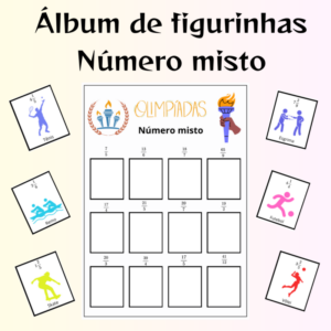 Álbum de Figurinhas da Número Misto com Tema da Olimpíada