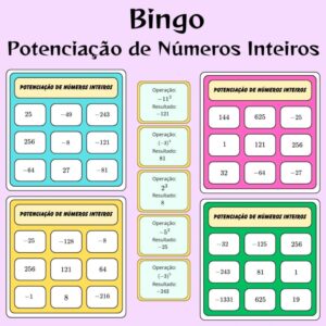 Bingo da Potenciação de Números Inteiros