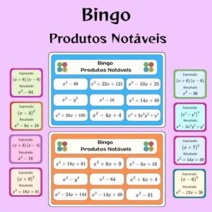 Bingo de Produtos Notáveis: Matemática Divertida!