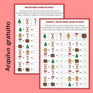 Multiplicação com Magia Natalina: Atividade Educativa Divertida!