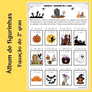 👻 Álbum de Figurinhas Halloween: Desafio das Equações do 2º Grau! 🎃