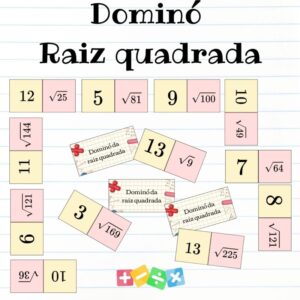 Raiz quadrada – Jogo de dominó