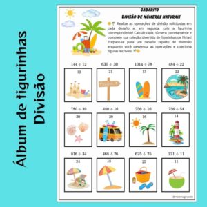 🌞 Álbum de Figurinhas: Férias Divertidas com Divisões! 🌴