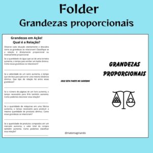 Folder de Grandezas Proporcionais: Aprenda de Forma Clara e Divertida!