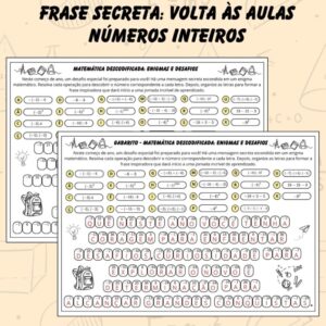 🖋️ Matemática Descodificada: Enigmas dos Números Inteiros 🎉