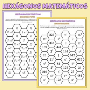 Hexágonos Matemáticos: Encontre e Pinte!