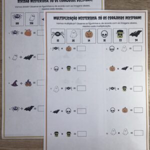 🧛‍♂️ Enigmas de Halloween: Desvende com Multiplicação e Divisão! 🎃