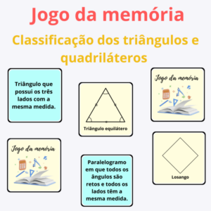 Classificação de triângulos e quadriláteros – Jogo da memória