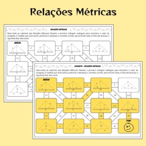 Labirinto Matemático: Explorando as Relações Métricas no Triângulo Retângulo