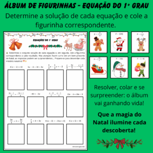 Álbum de Figurinhas – Natal Matemático: Equações do 1º Grau