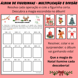 Álbum de Figurinhas – Natal Matemático: Multiplicação e Divisão