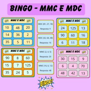 Bingo de MMC e MDC 🎲💡