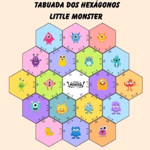 Jogo Educativo – Tabuada dos Hexágonos "Little Monster" 🎲👾