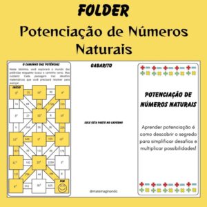 Transforme a Matemática em uma Aventura com o Folder de Potenciação!