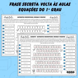 🖋️ Matemática Descodificada: Enigmas das Equações do 1º Grau 🎉