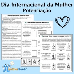 📜 Álbum Interativo – Potenciação de Números Naturais – Mulheres Pioneiras da História! 🚀✨