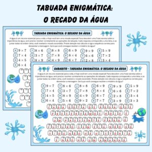 Tabuada Enigmática: O Recado da Água 💦🔢