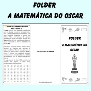 FOLDER INTERATIVO: A MATEMÁTICA DO OSCAR 🎬📊