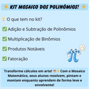 🧩 Kit - Mosaico Matemático – Aprenda de Forma Divertida! 🎨✨