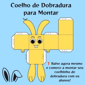 Coelho de Dobradura para Montar 🐰✂️