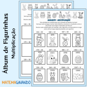 Álbum de Figurinhas – Multiplicação (Especial de Páscoa) 🐣✖️🐰
