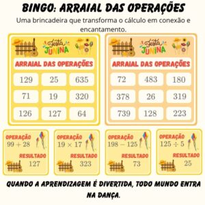 🎯 Arraial das Operações – Bingo Junino Matemático 🌽📐