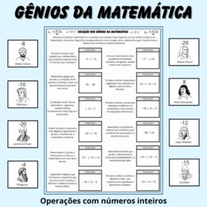 Coleção dos Gênios da Matemática — Números Inteiros 🧮🌍