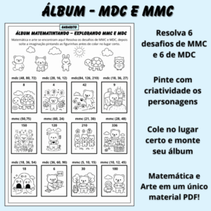 Álbum Matematintando – MMC e MDC para Colorir