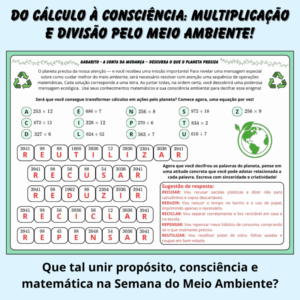 🧮 Do Cálculo à Consciência – Multiplicação e Divisão pelo Meio Ambiente 🌱♻️