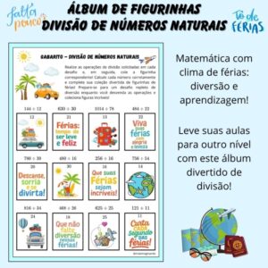 Álbum de Figurinhas Divisão de Números Naturais