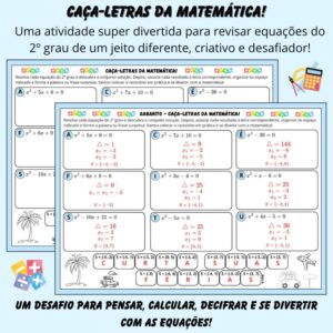 Equações do 2º Grau – Caça-Palavras Matemático (Férias)
