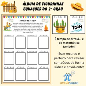 Álbum de Figurinhas – Equações do 2º Grau 🎯🎉