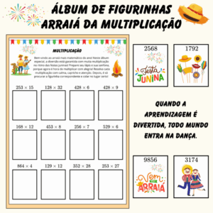 🎉 Álbum de Figurinhas – Arraiá da Multiplicação 🎯🌽
