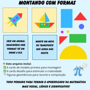 🧩 Montando com Formas – Kit Completo para Trabalhar Geometria de Forma Criativa!