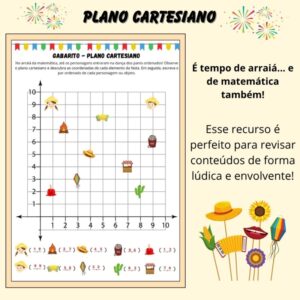 Plano Cartesiano Junino 🎯🌽