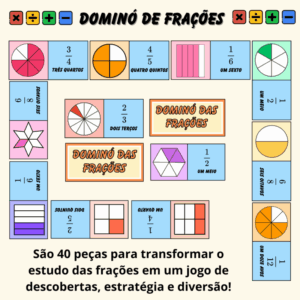Dominó de Frações – 40 Peças para Trabalhar Frações de Forma Lúdica e Visual