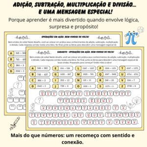 Atividade Volta às Aulas 2026 – Operações Básicas (Adição, Subtração, Multiplicação e Divisão)