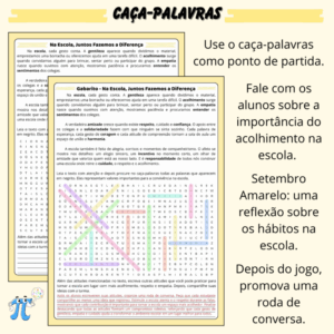 Socioemocional e Setembro Amarelo: Caça-Palavras