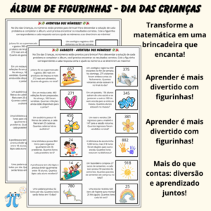 Álbum de Problemas Matemáticos – Operações Básicas com Tema do Dia das Crianças