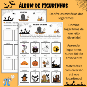 Álbum de Figurinhas Halloween: Desafio dos Logaritmos!