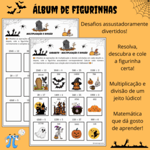 Álbum de Figurinhas – Halloween: Multiplicação e Divisão