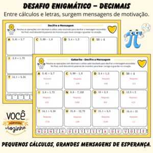 Setembro Amarelo e Matemática: Desafio Enigmático – Decimais