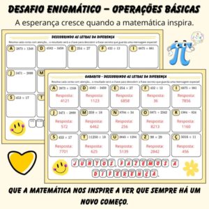 Setembro Amarelo e Matemática: Operações Básicas
