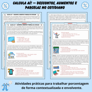 Calcula Aí! — Descontos, Aumentos e Parcelas no Cotidiano