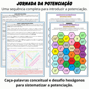 Atividade de Potenciação – Sequência Didática com Caça-Palavras e Hexágonos