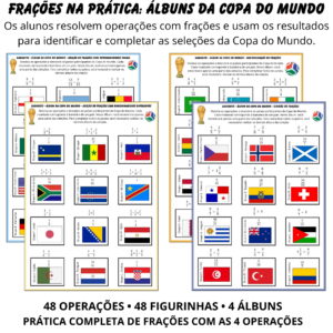 Álbum da Copa do Mundo com Frações