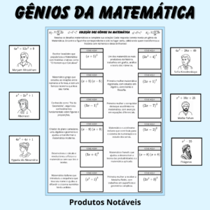 Gênios da Matemática — Produtos Notáveis | Dia Nacional da Matemática