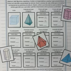 Álbum Interativo de Prismas e Pirâmides | Geometria Espacial com Janelinha