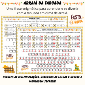 Tabuada Caipira – Decifre a Frase